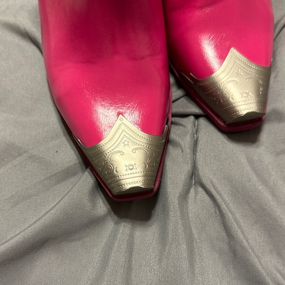 Pink Western Ankle Boots - Picture 2 of 6